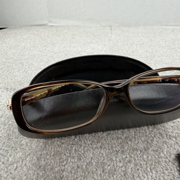 Michael Kors Eyeglasses Frame Women's Brown Tortoise Full Rim Rectangular 135 - Picture 4 of 9